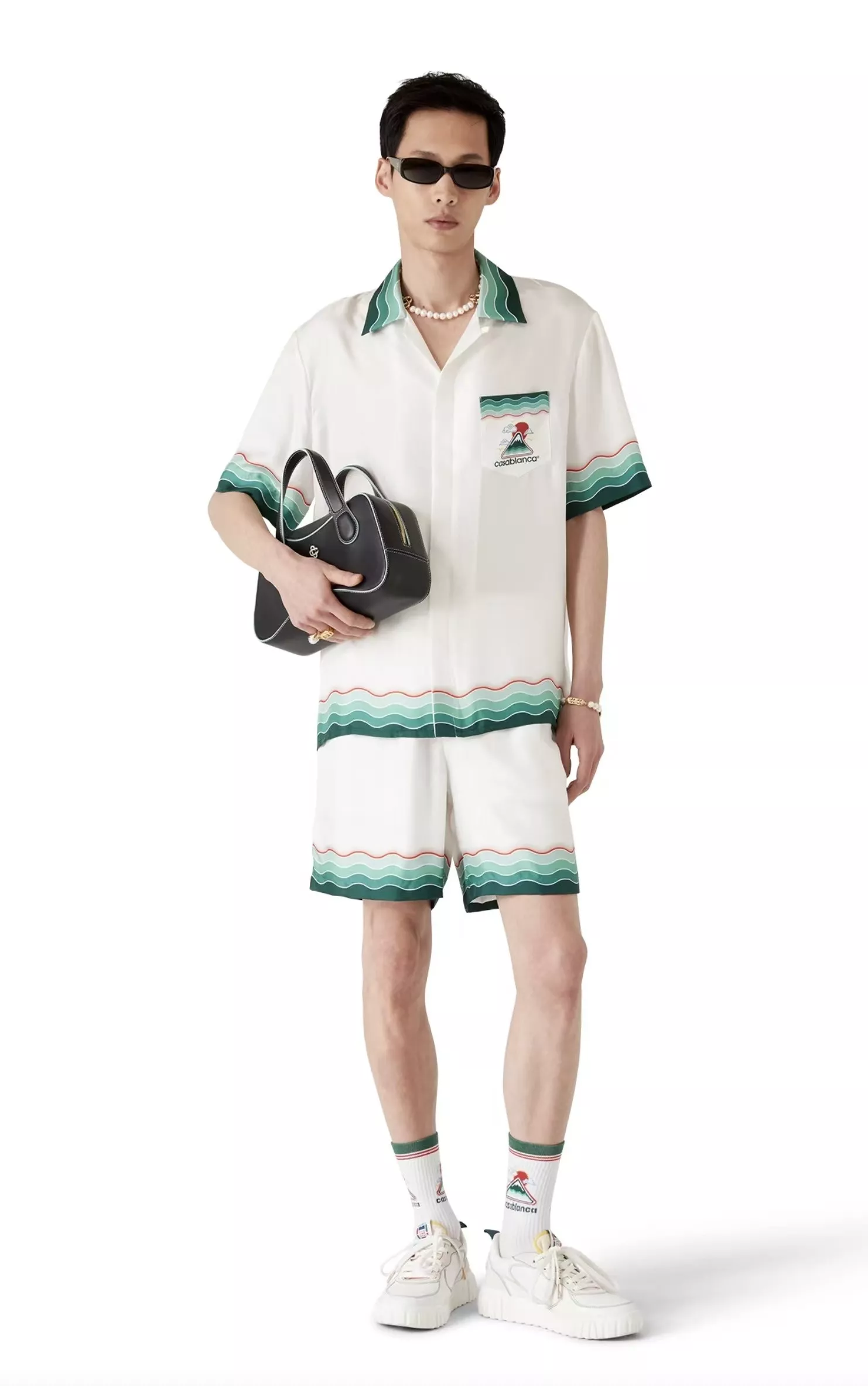 카사블랑카 2025SS 설산 그래픽 실크 쇼츠 상세 이미지 11
