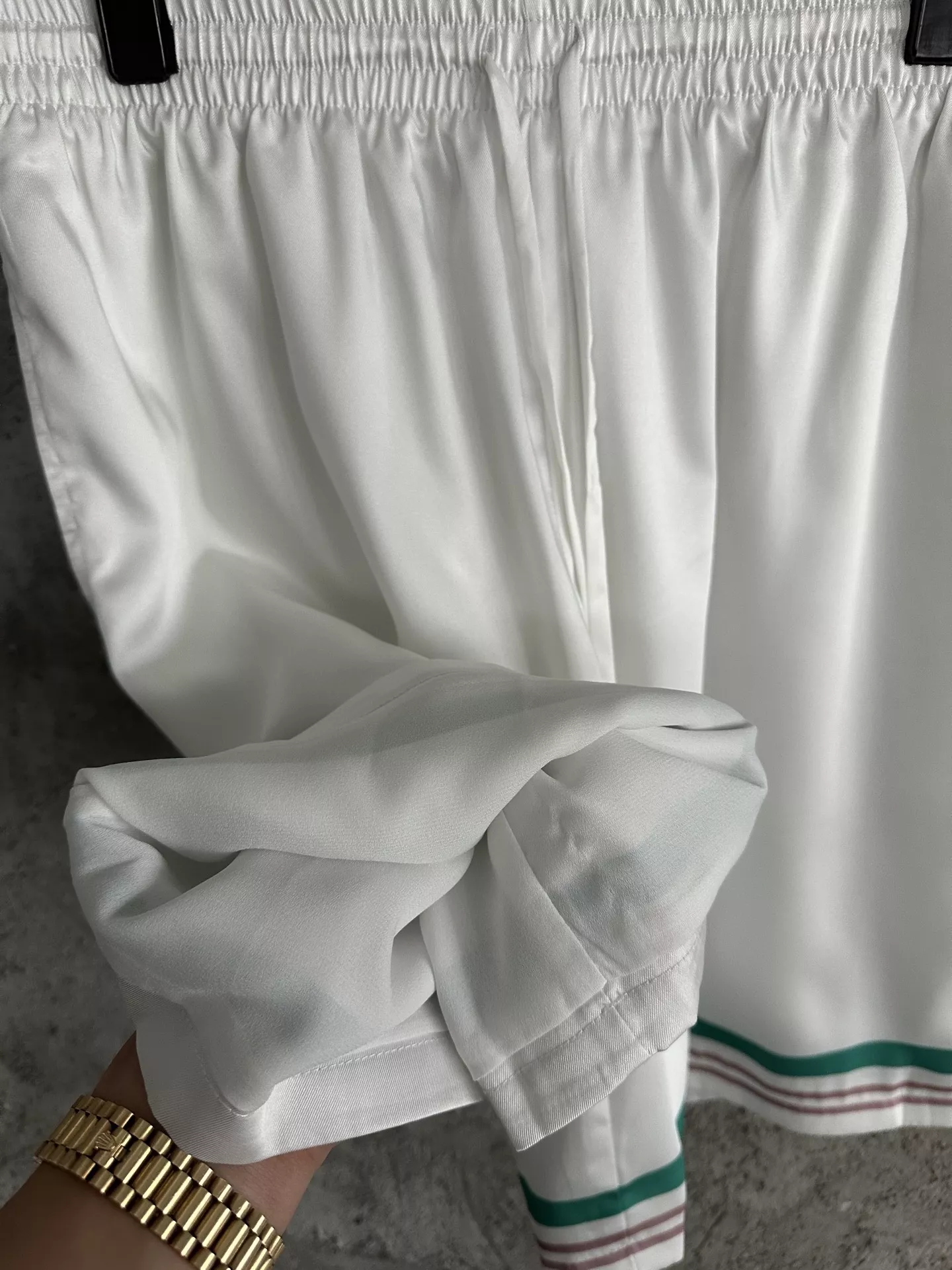 카사블랑카 벚꽃 패턴 실크 쇼츠 상세 이미지 5
