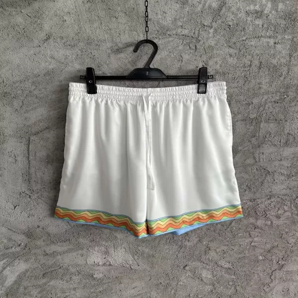 카사블랑카 컬러 박스 그래픽 실크 쇼츠