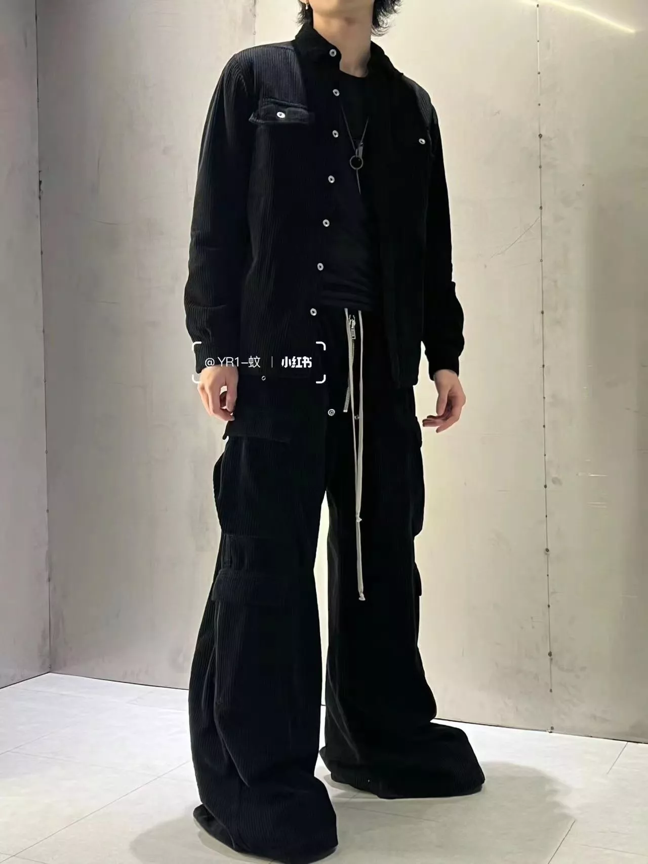 릭오웬스 코듀로이 카고 와이드 팬츠 상세 이미지 12