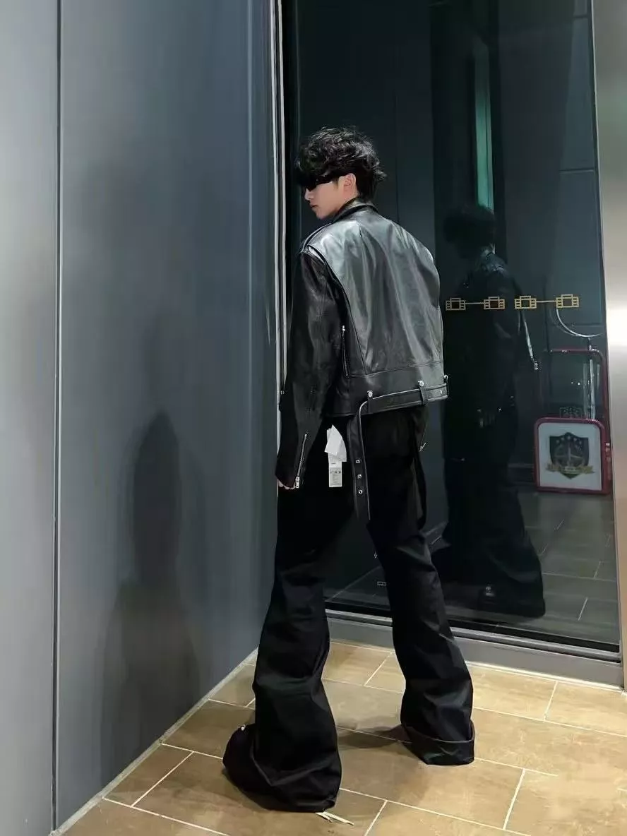 릭오웬스 2025SS 지퍼 디테일 부츠컷 팬츠 상세 이미지 15