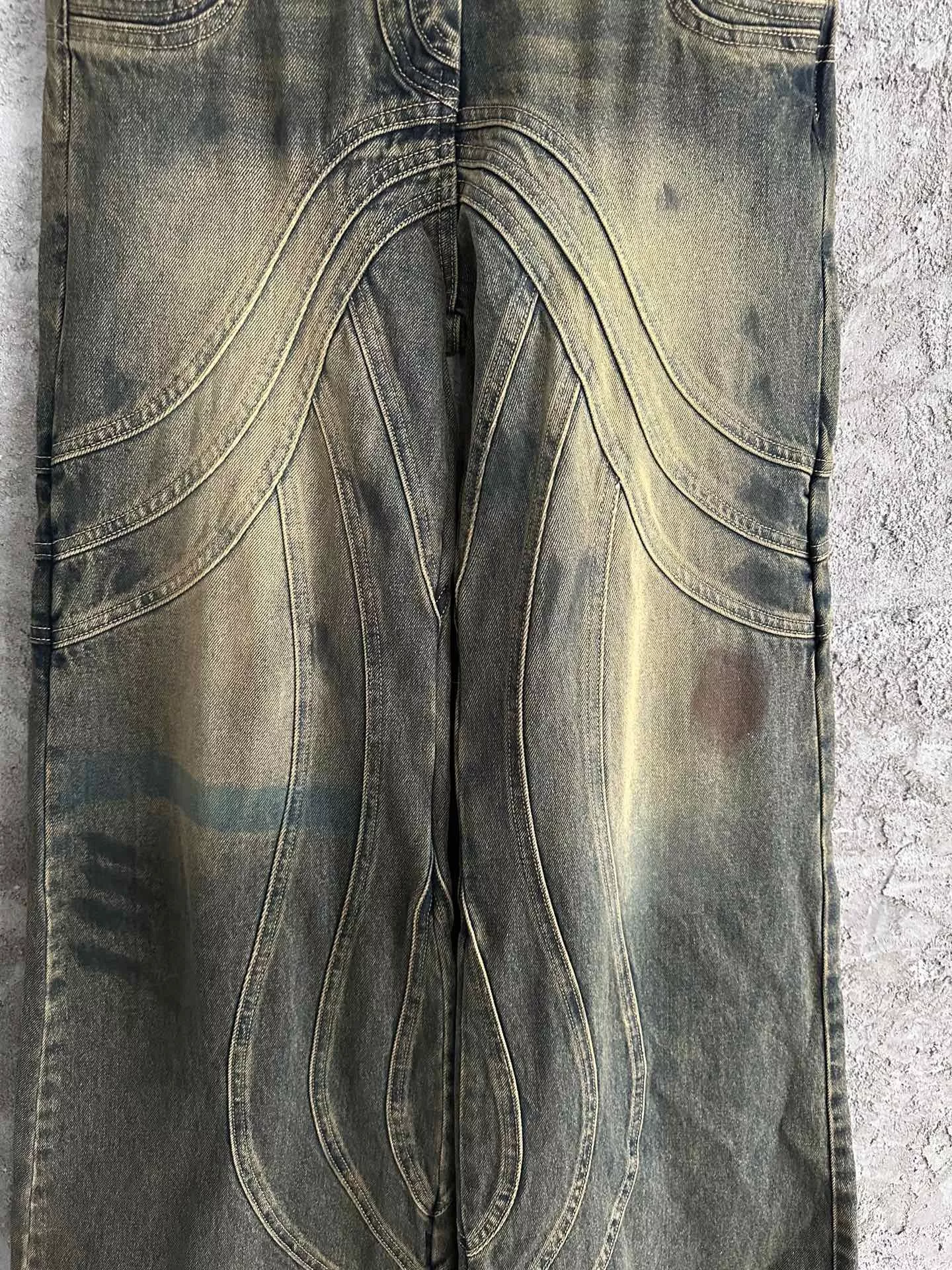 갤러리디파트먼트 워시드 빈티지 와이드 데님 팬츠 상세 이미지 4