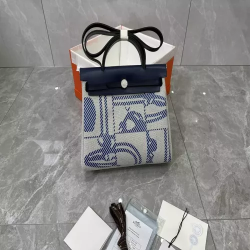 에르메스 에르백 한정 배색 캔버스 토트백 31
