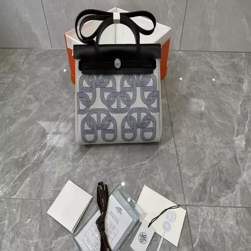 에르메스 에르백 31拼色 캔버스 토트백