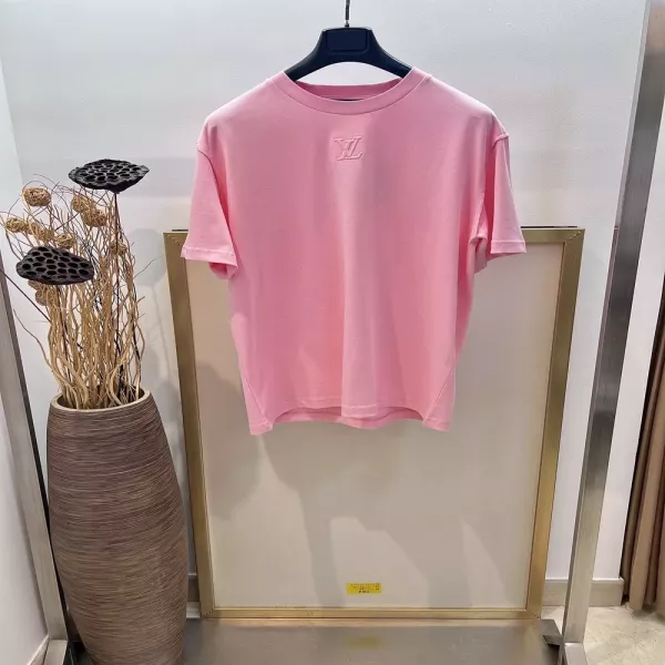 루이비통 1V 엠보 로고 헤비 코튼 티셔츠