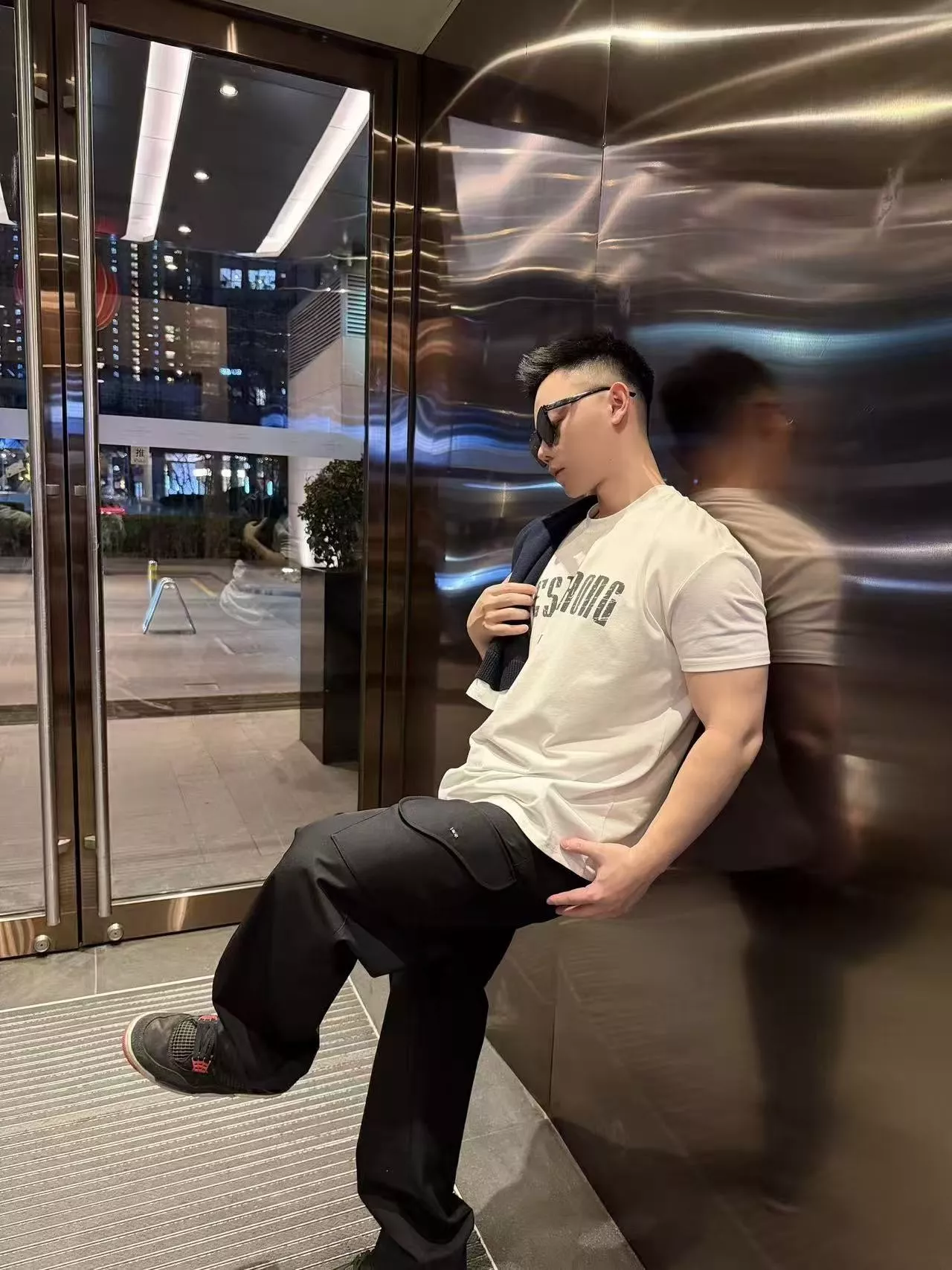 디올 블랙 코튼 혼방 트윌 멀티 포켓 카고 팬츠 상세 이미지 11