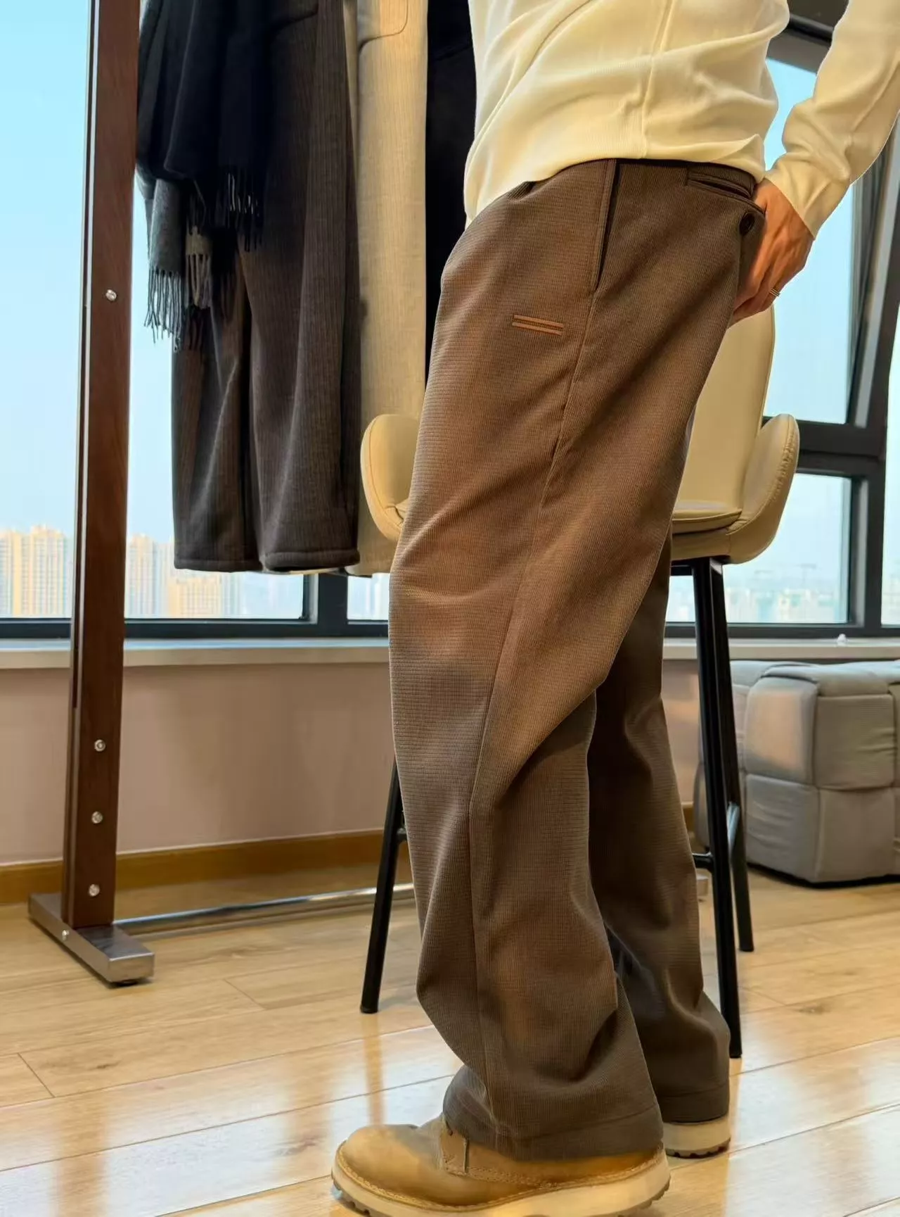제냐 크로스 코듀로이 와이드 스트레이트 팬츠 상세 이미지 18
