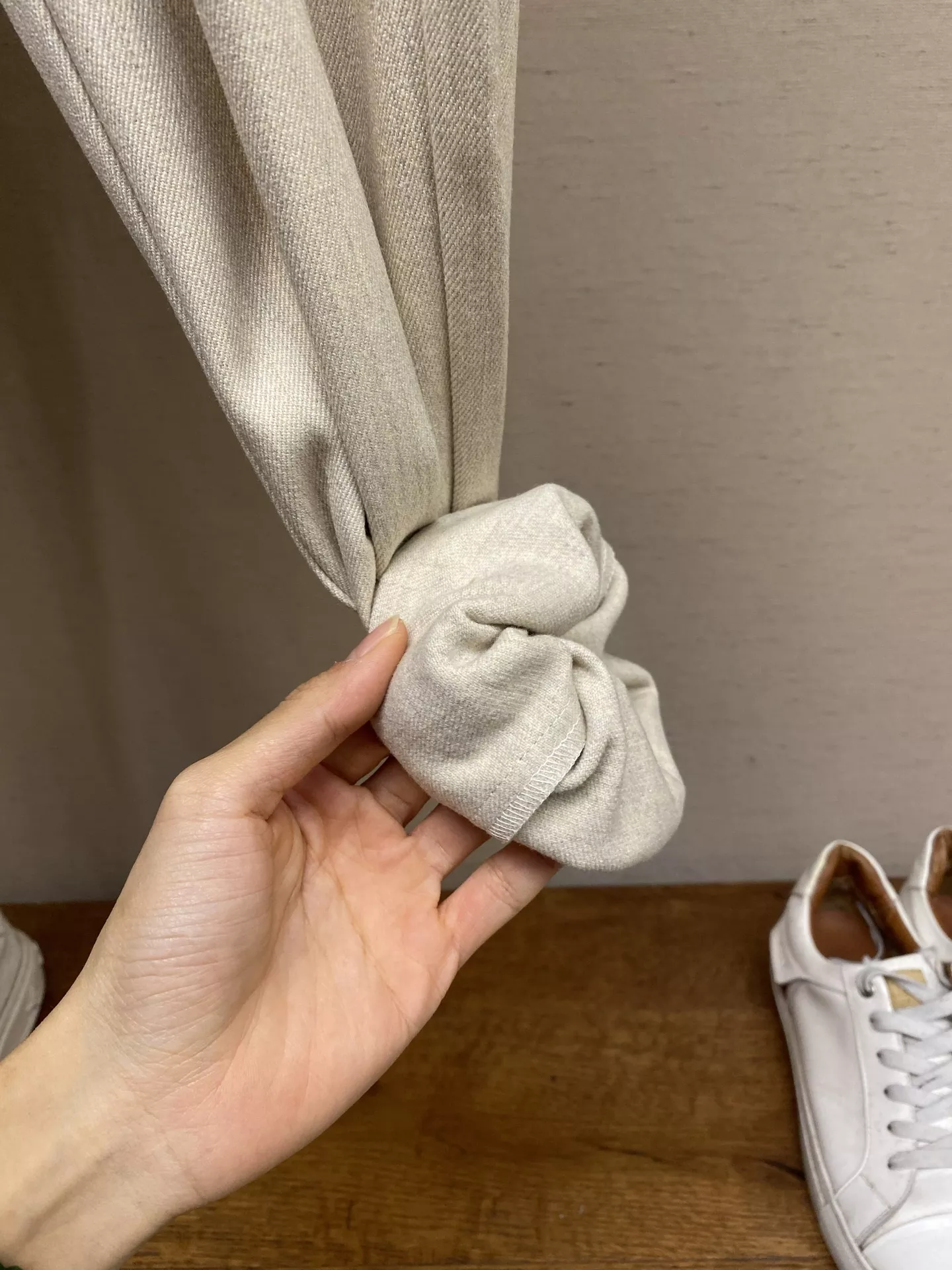 브루넬로쿠치넬리 울 텐셀 혼방 스트레이트 밴딩 드로스트링 팬츠 상세 이미지 8