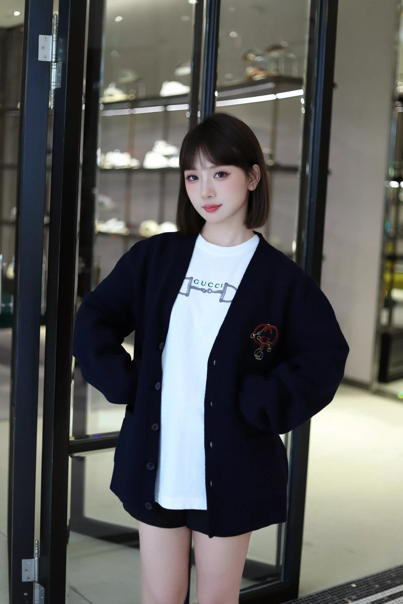 구찌 GG 랜턴 자수 니트 가디건 상세 이미지 13
