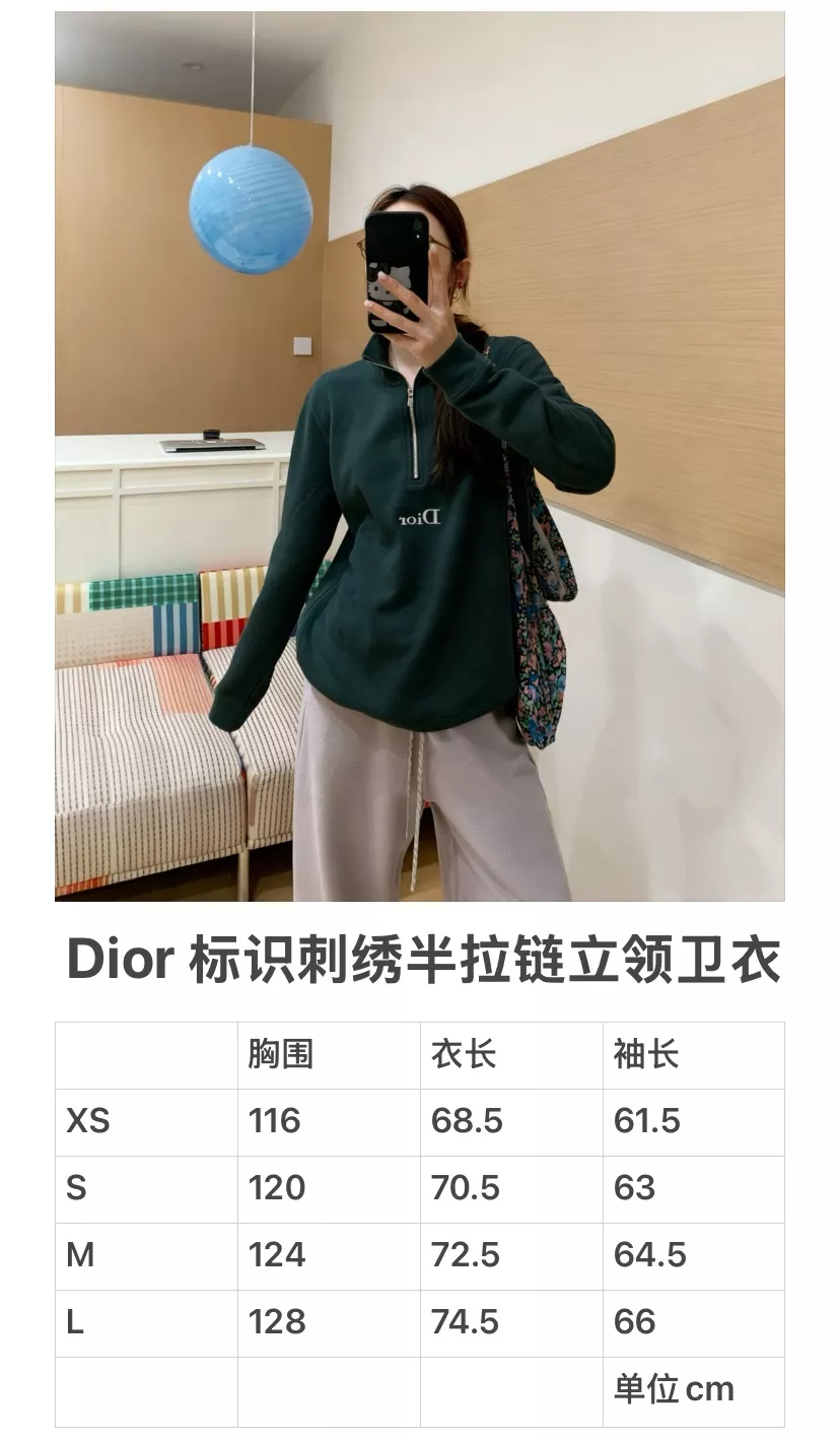 디올 로고 자수 하프집업 하이넥 스웨트셔츠 상세 이미지 24