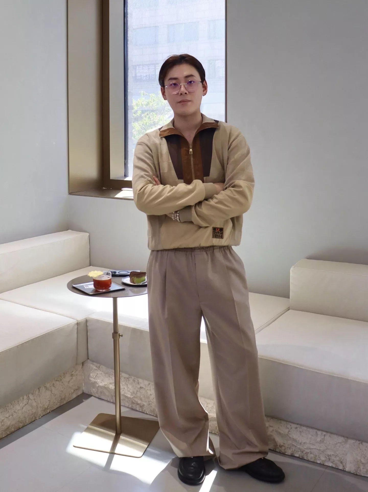 루이비통 다미에 패턴 하프집업 풀오버 상세 이미지 17