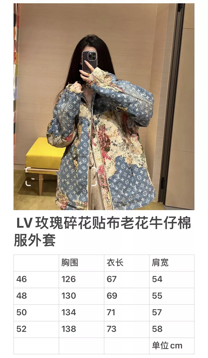 루이비통 복고 로즈 플로럴 패치 모노그램 데님 코튼 재킷 상세 이미지 31