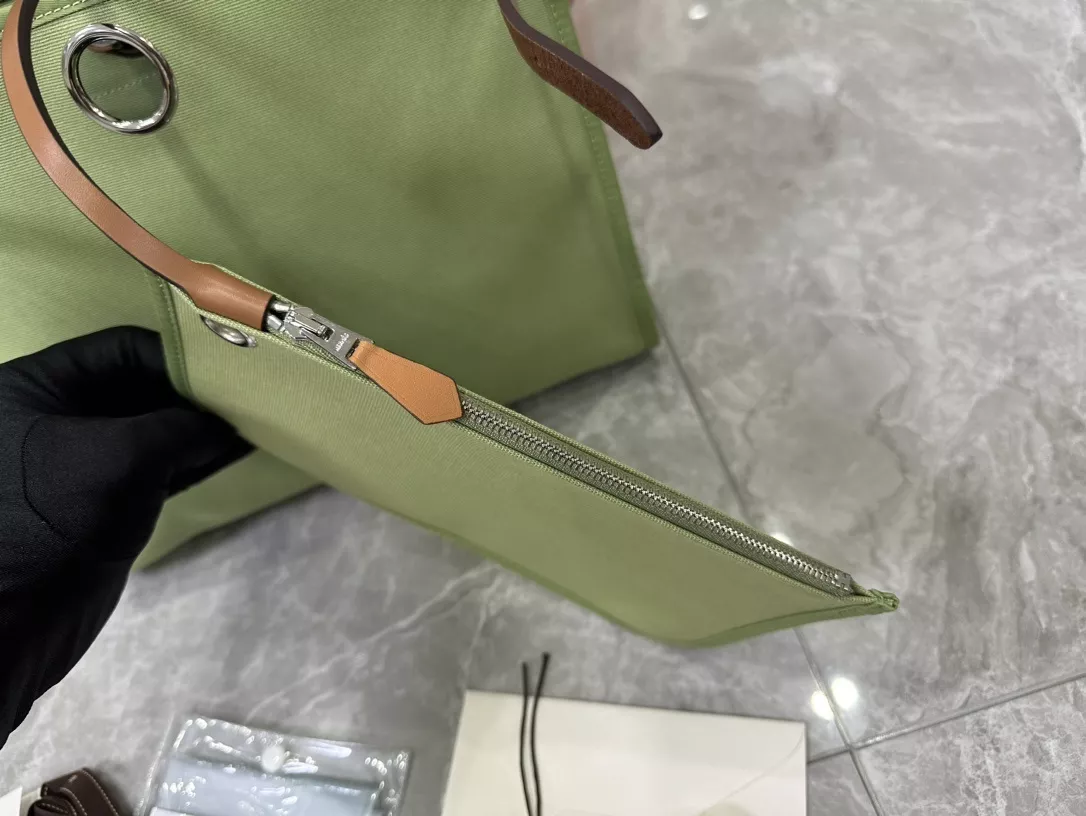 에르메스 에르백 PM 캔버스 레더 토트백 상세 이미지 8