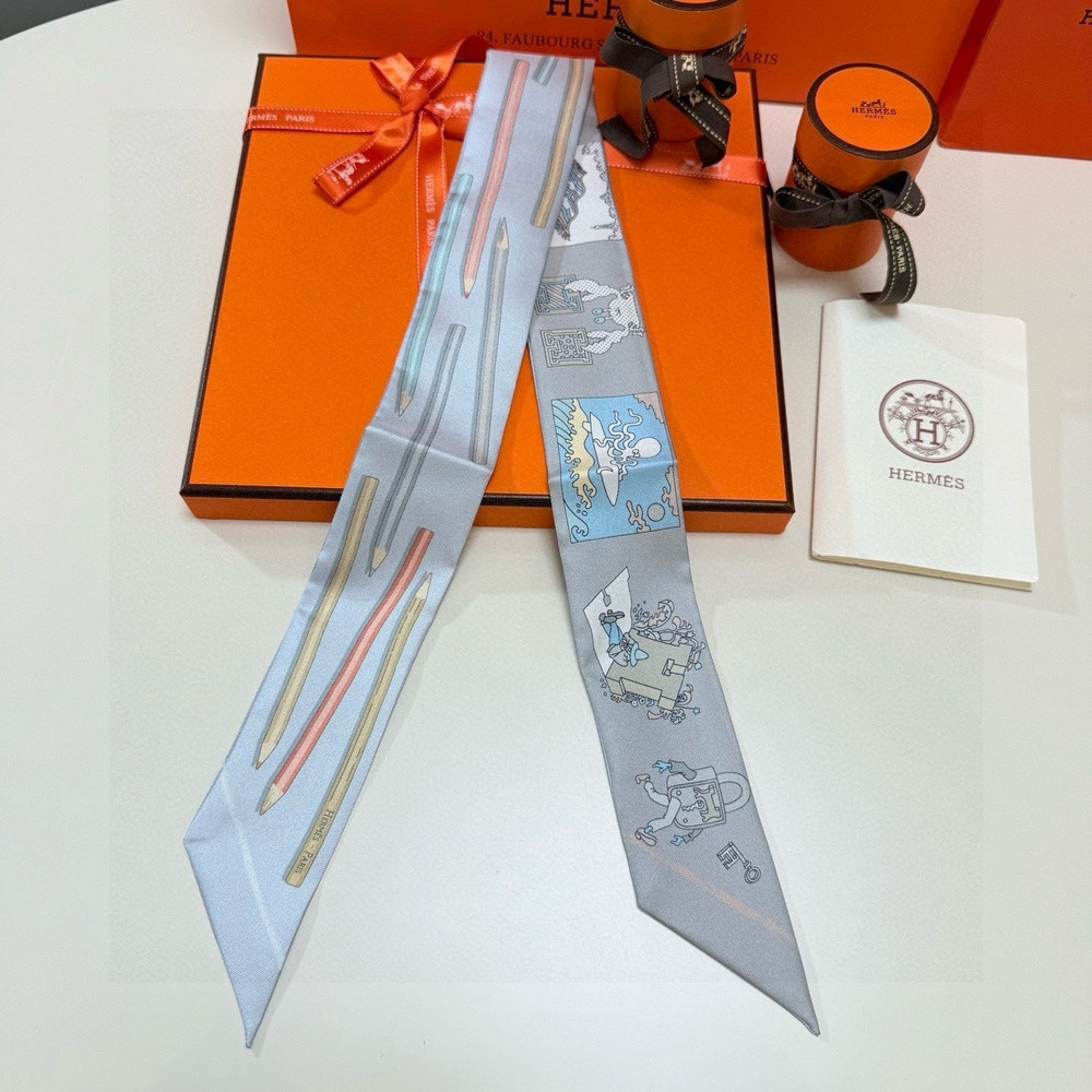 에르메스 슬림 실크 스카프
