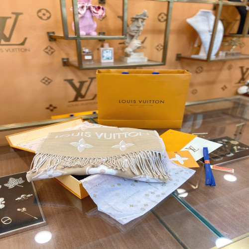 루이비통 심플 LV 자카드 로고 스톨