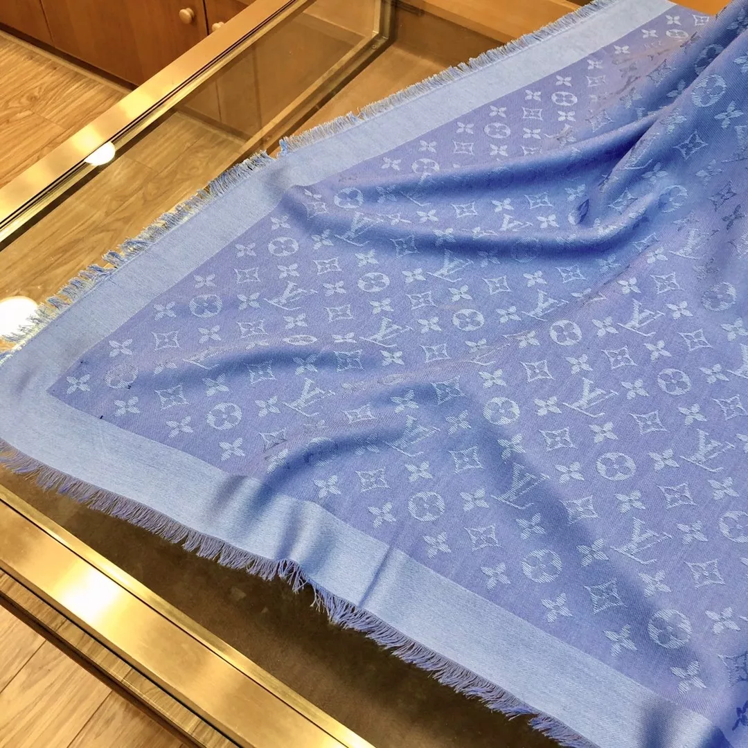 루이비통 모노그램 실크울 숄 상세 이미지 5