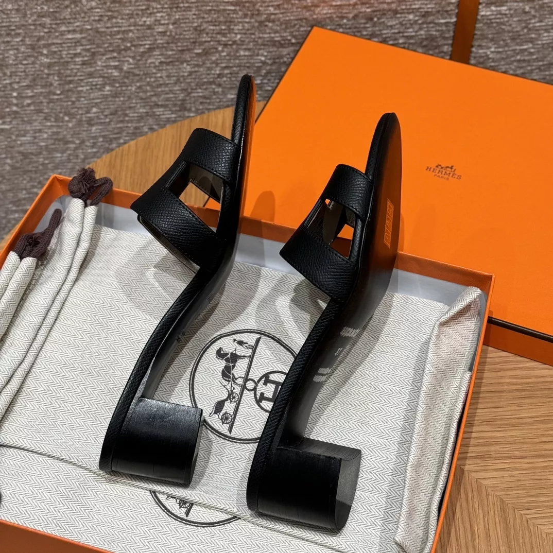 에르메스 오아시스 H 레더 힐 샌들 상세 이미지 4
