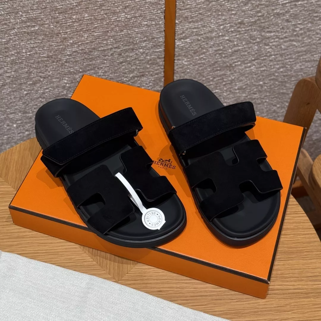에르메스 쉬프레 샌들 스웨이드 블랙 상세 이미지 20
