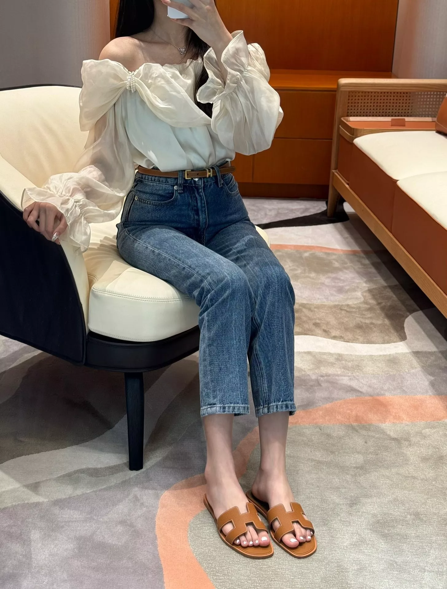 에르메스 오란 H 컷아웃 슬리퍼 상세 이미지 20