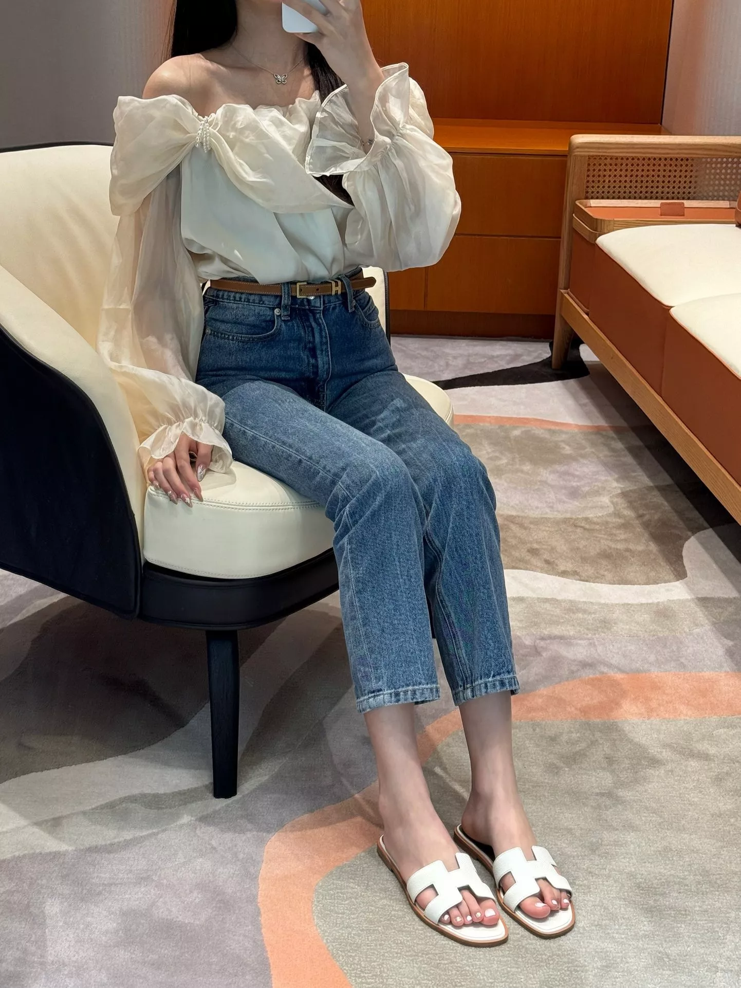 에르메스 오란 H 컷아웃 슬리퍼 상세 이미지 21