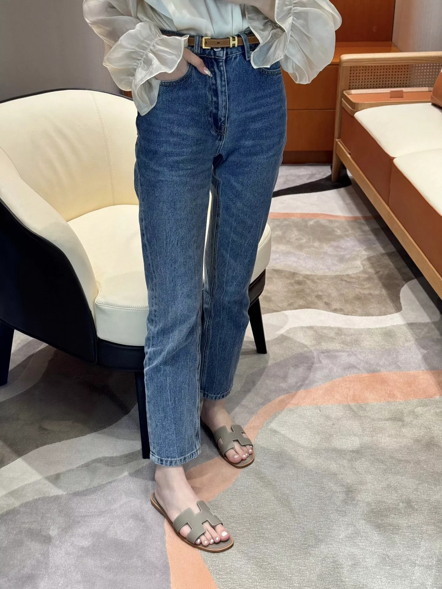 에르메스 오란 H 컷아웃 슬리퍼 상세 이미지 20