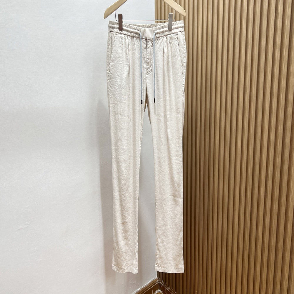 브루넬로쿠치넬리 캐주얼 스트링 린넨텍스처 팬츠