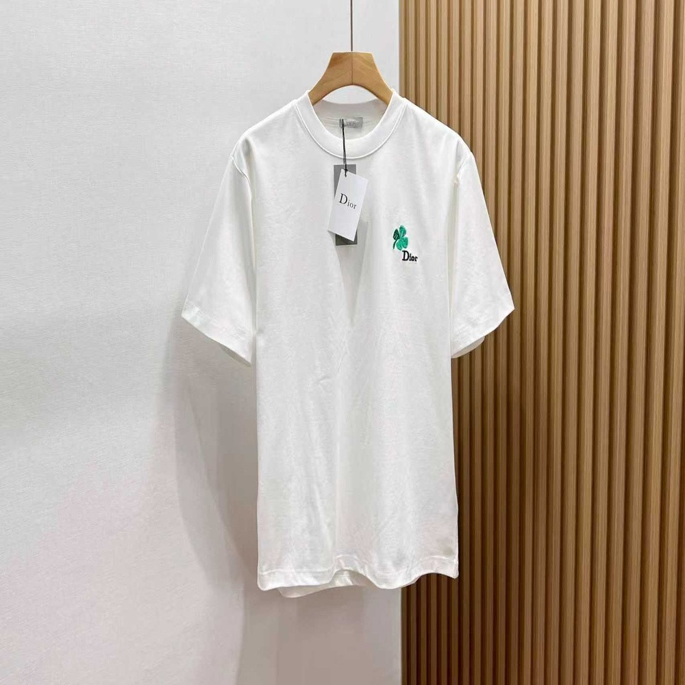 디올 가슴 자카드 레터링 반소매 티셔츠