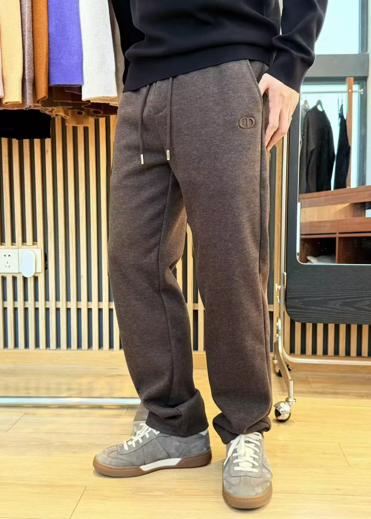 디올 자카드 레터링 미니멀 팬츠 상세 이미지 19