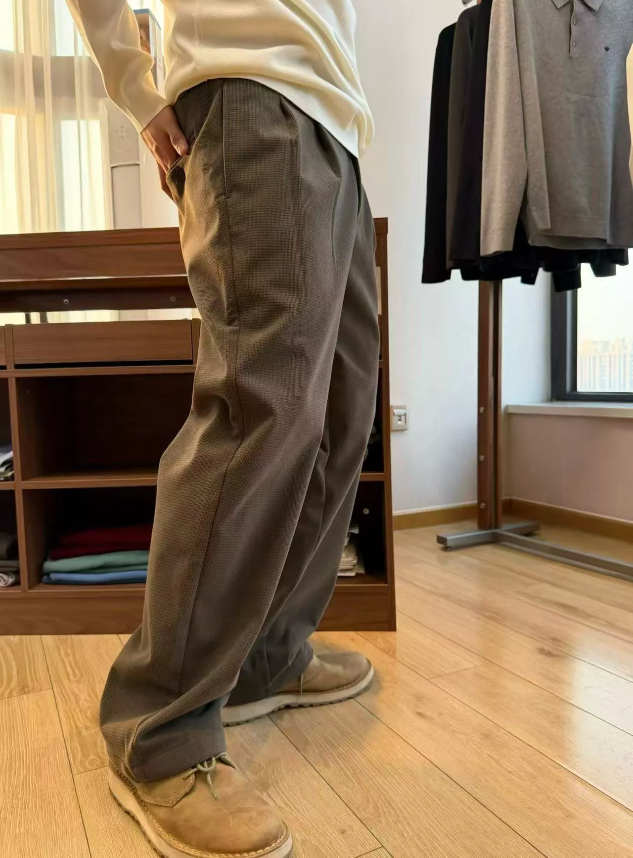 제냐 레터 자수 루즈핏 캐주얼 팬츠 상세 이미지 22