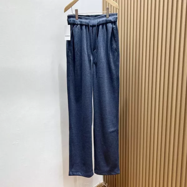 질샌더 메탈릭 블루 스트레이트 팬츠