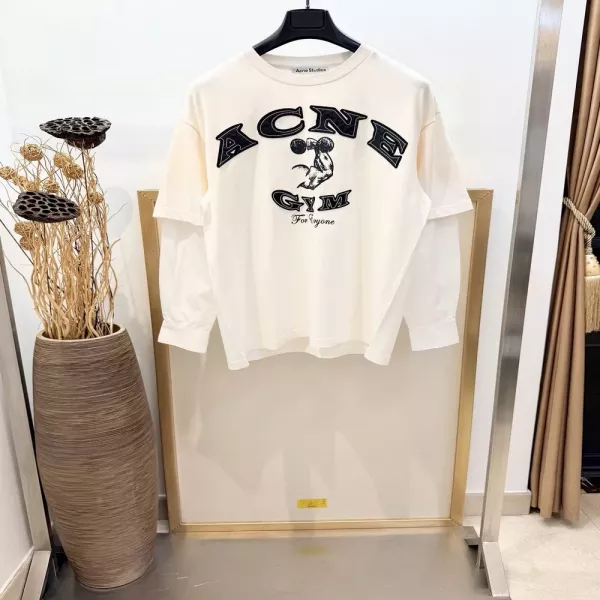 아크네스튜디오 레이어드 셔츠 내장 워싱 롱슬리브 티셔츠