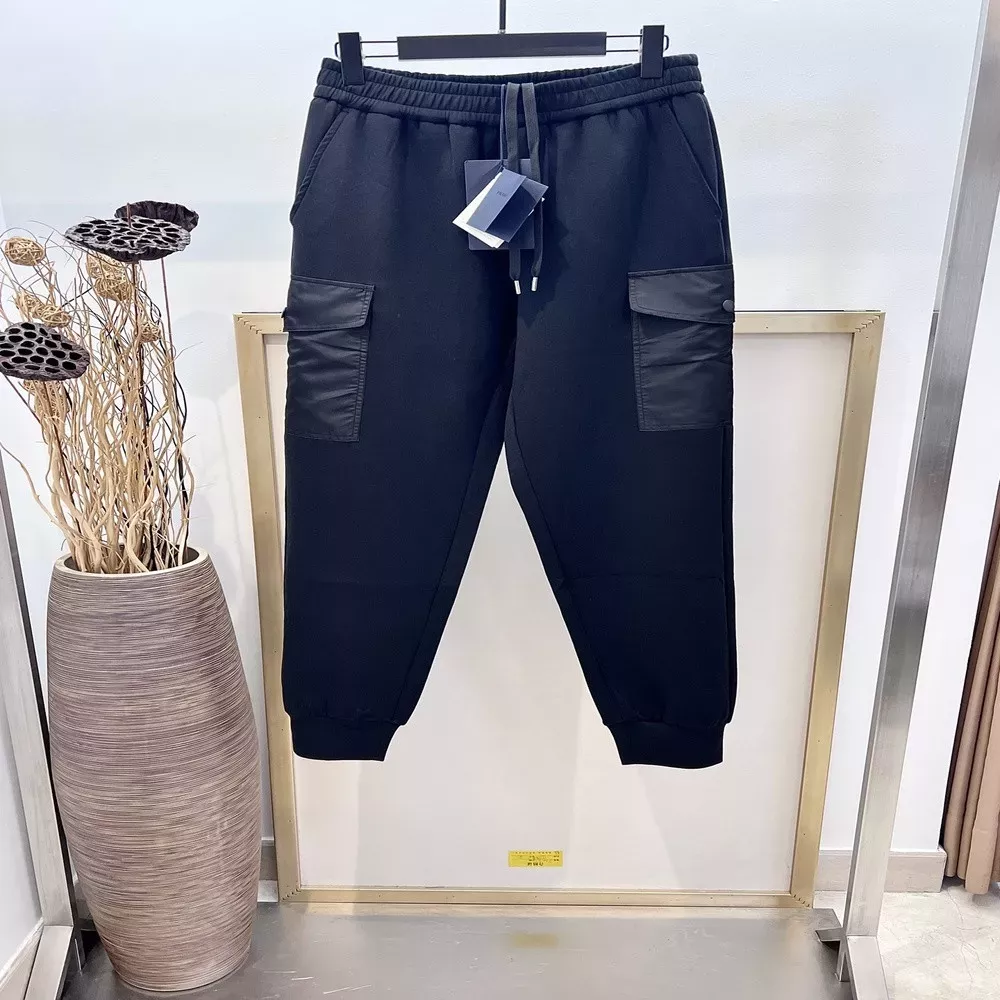 프라다 코튼 오버사이즈 카고 포켓 조거 팬츠