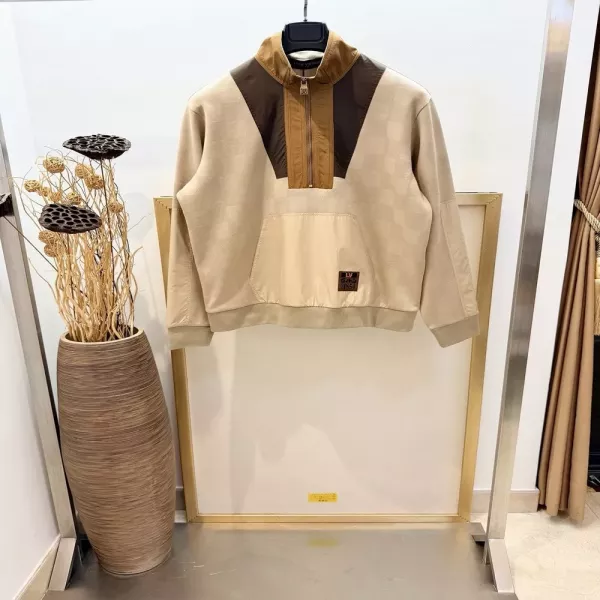 루이비통 다미에 반집업 풀오버 및 조거 팬츠 세트