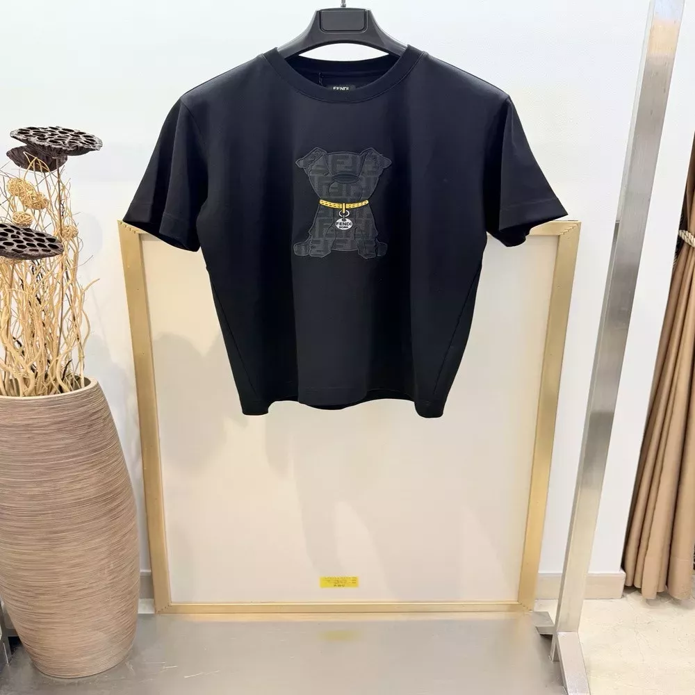 펜디 2026FW 조기 봄 시즌 카툰 강아지 프린트 코튼 티셔츠