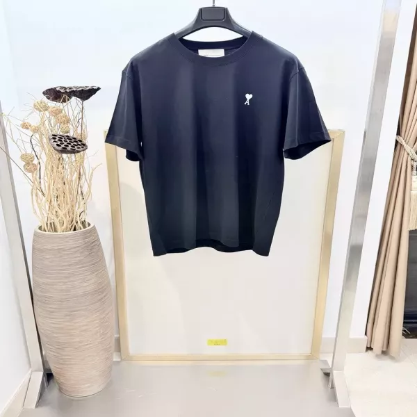 아미 2026FW 마년 한정 하트 양면 프린트 코튼 반소매 티셔츠