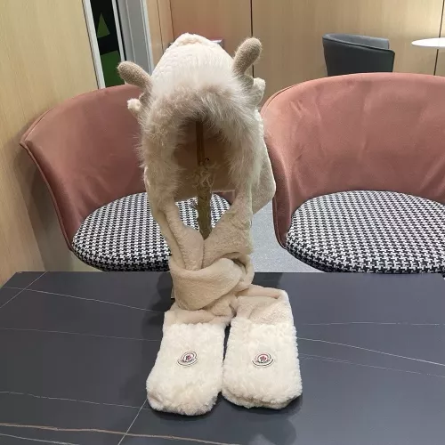 몽클레어 사슴뿔 플러시 모자·목도리·장갑 3종 세트