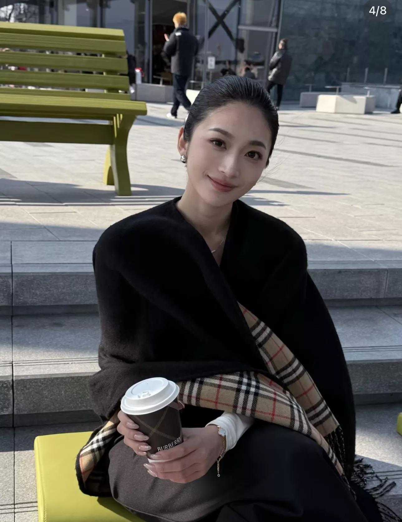 버버리 더블페이스 체크 리버서블 숄 상세 이미지 19