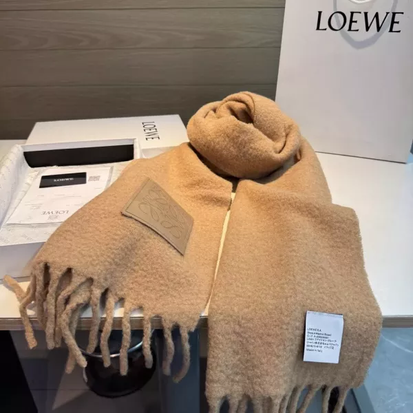 로에베 컬러 블록 모헤어 울 머플러