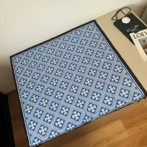 크롬하츠 블루 패턴 90x90cm 실크 손수건