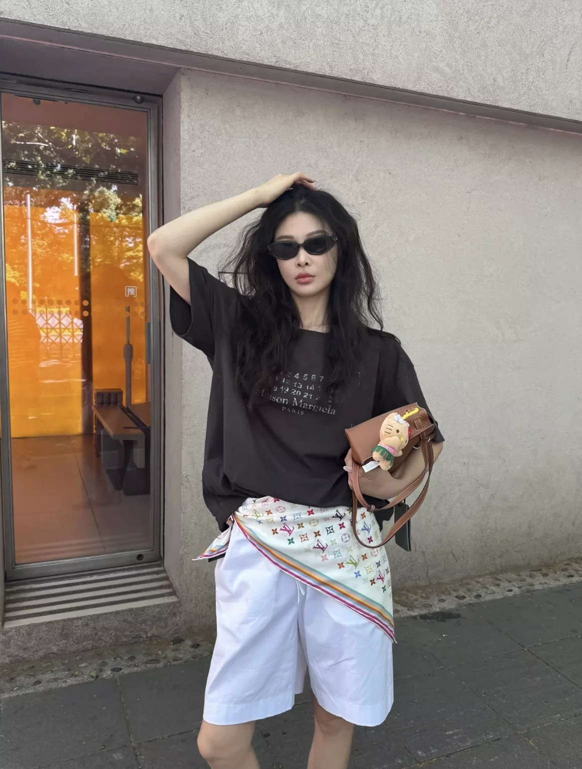 루이비통 타카시무라카미콜라보 컬러 모노그램 실크 스카프 상세 이미지 18