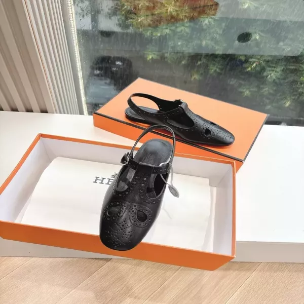 에르메스 켈리 버클 롤엣지 메리제인 슈즈