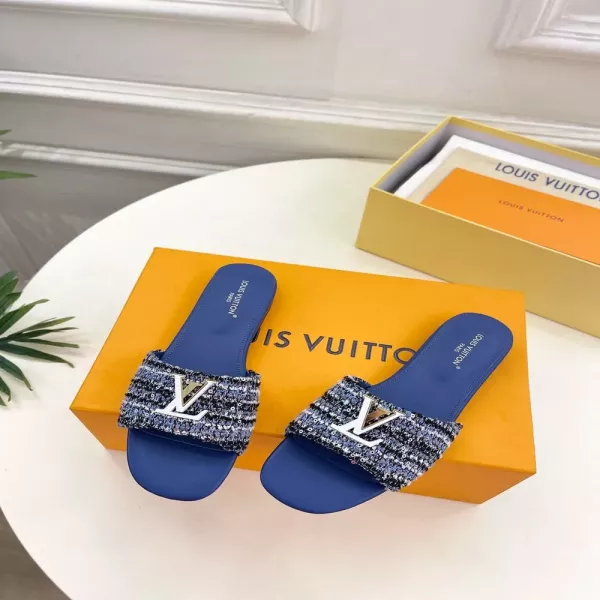루이비통 LV 1854 모노그램 스트랩 플랫 슬라이드