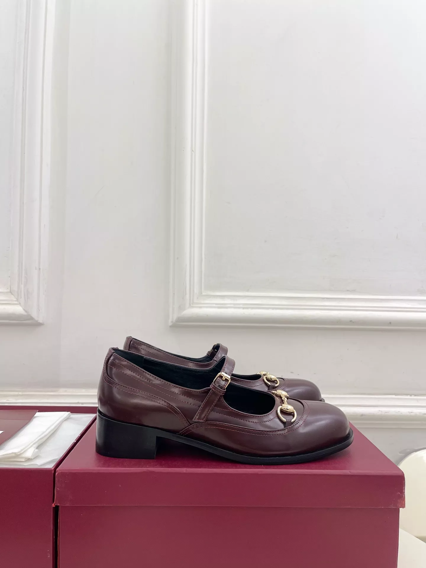 구찌 홀스빗 굵은굽 메리제인 슈즈 상세 이미지 2