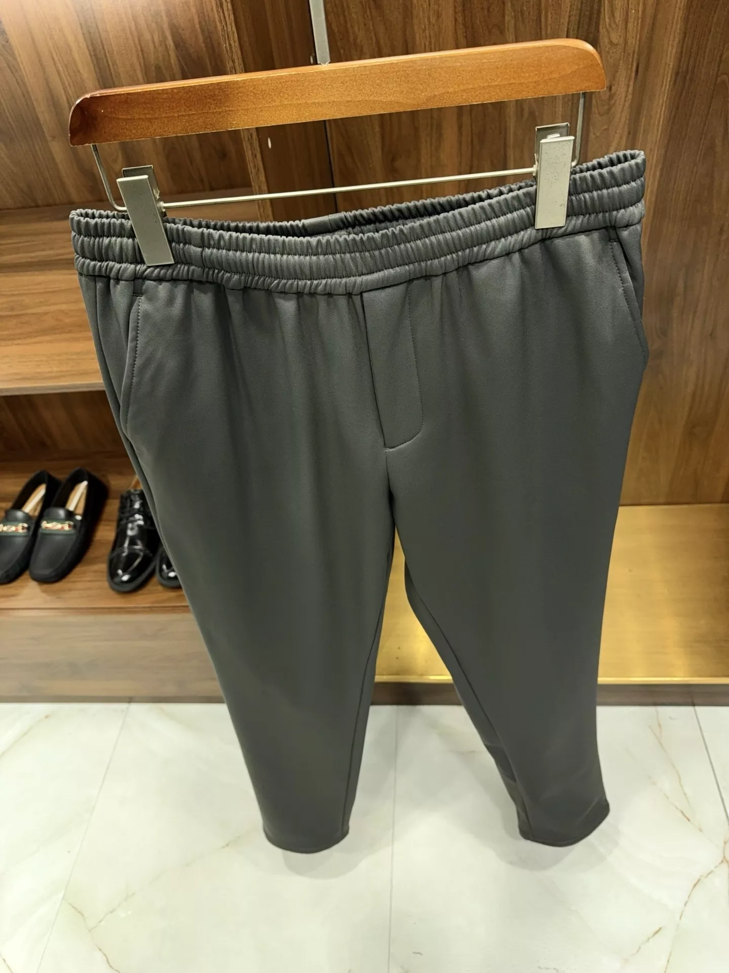 제냐 겨울용 복합소재 기모 안감 밴딩 팬츠 상세 이미지 14