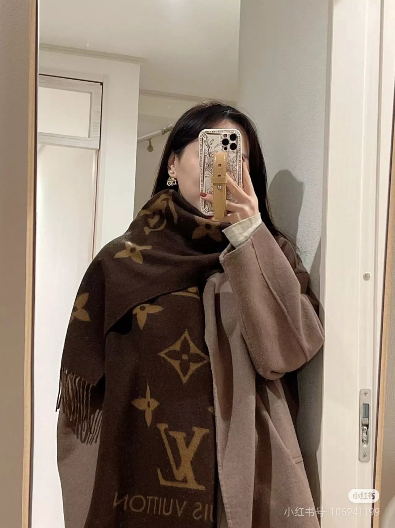 루이비통 모노그램 캐시미어 울 스카프(브라운) 상세 이미지 19