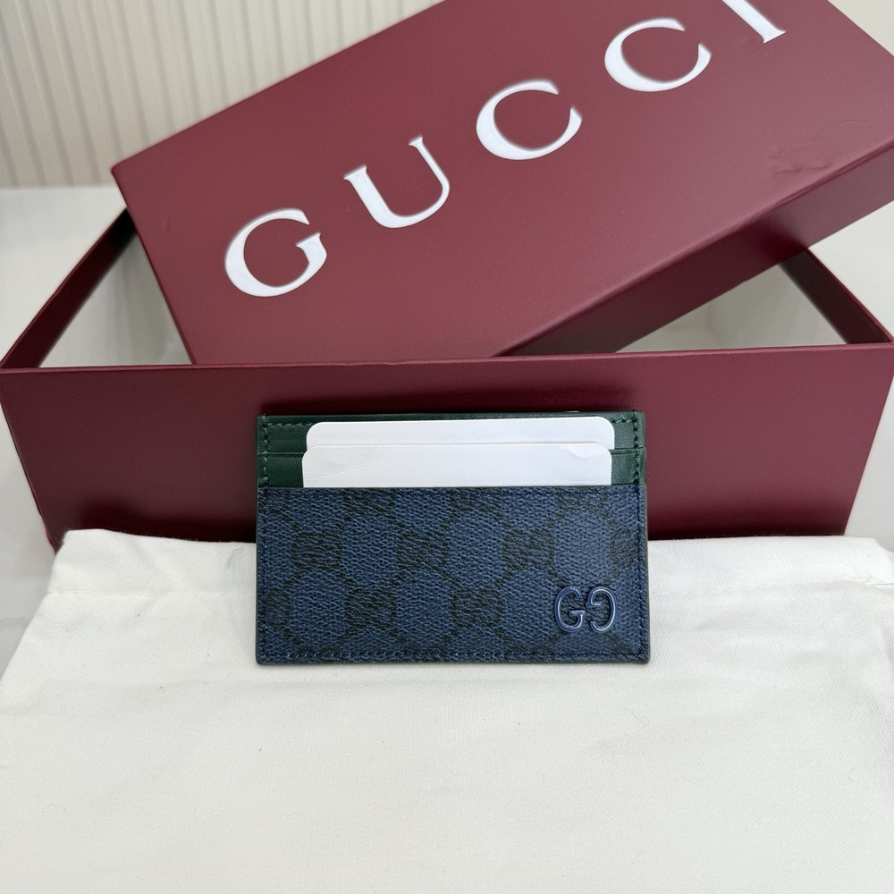 구찌 GG 수프림 가죽 트리밍 카드홀더