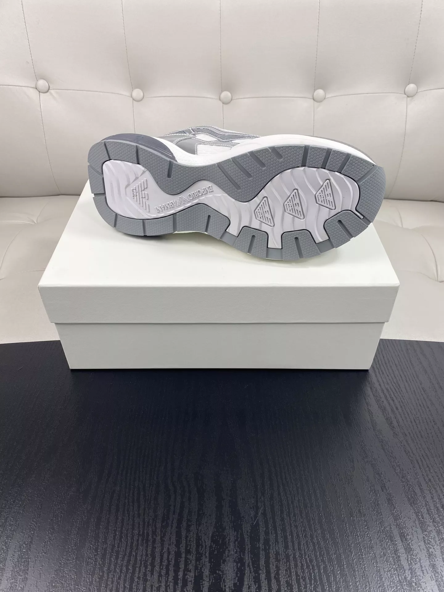 아르마니 남성 니트 콤비 슬립온 스니커즈 상세 이미지 9