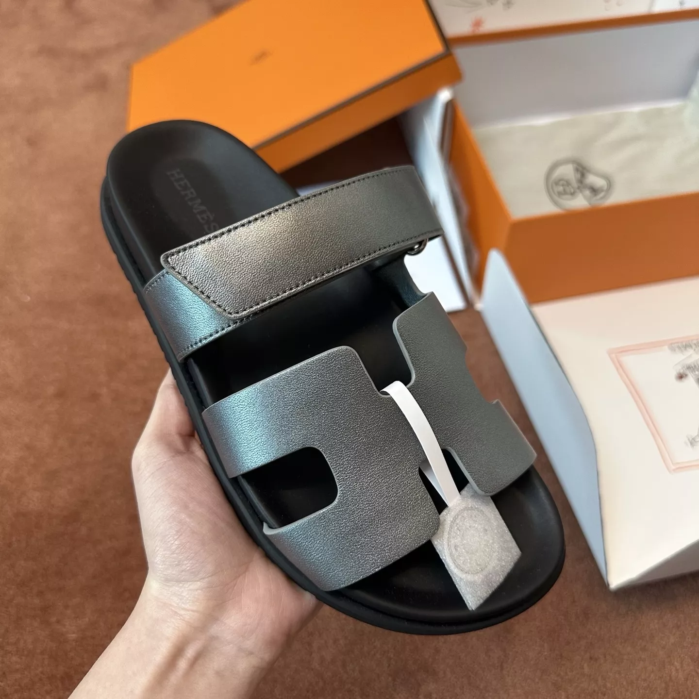 에르메스 쉬프르 칼프스킨 스트랩 샌들 상세 이미지 3