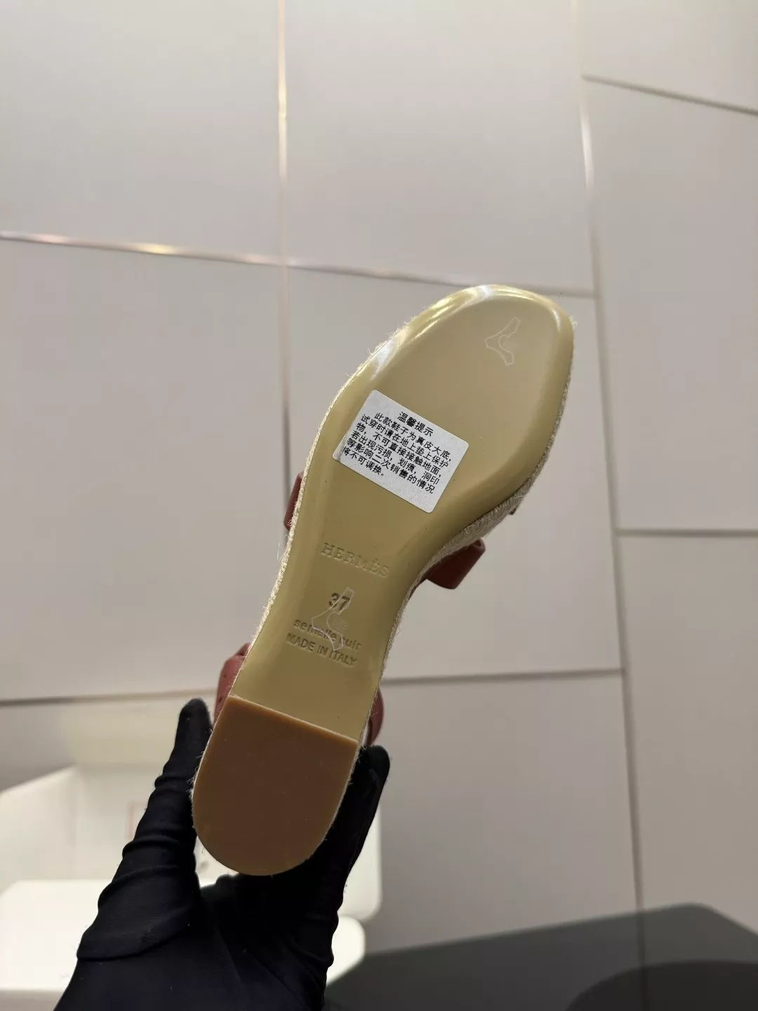 에르메스 루체 H 스트랩 플랫폼 웨지 샌들 상세 이미지 10