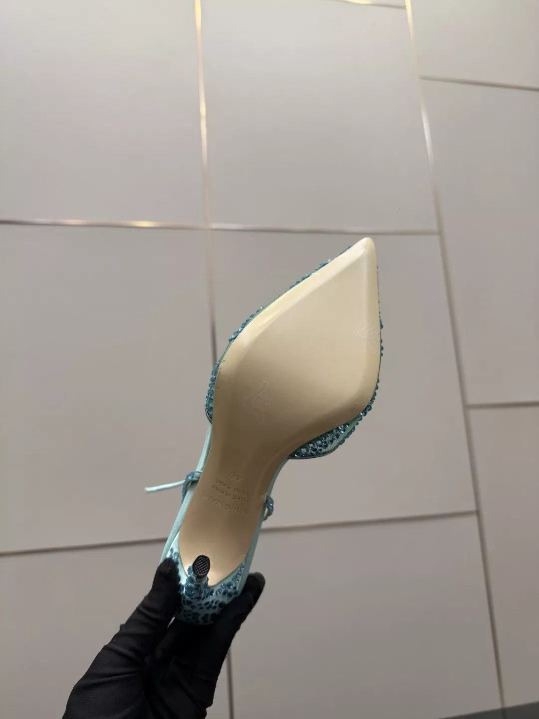 아빙왕 스톤장식 메쉬 포인티드토 하이힐 상세 이미지 10